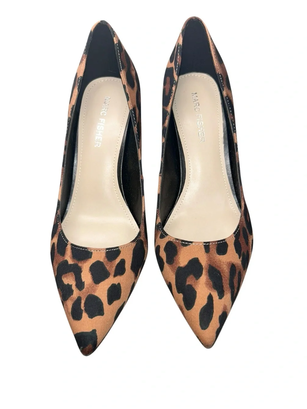 Marc Fisher Leopard Print Pointed Toe Block Heels Size 6.5M